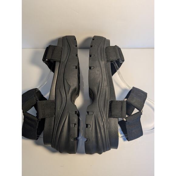 H&M DIVIDED Black Lug Platform Sandals Size EU 41 / US 9.5-10 - Picture 10 of 15